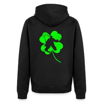 Hockey sur glace Trèfle de la Saint-Patrick - Veste à capuche bio Premium Unisexe - noir - Dos - Nico (187cm)