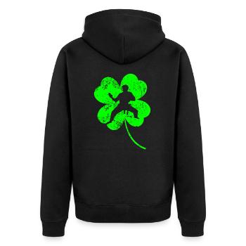 Karaté Trèfle de la Saint-Patrick - Veste à capuche bio Premium Unisexe - noir - Dos - Nico (187cm)