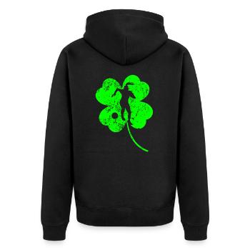 Soccer Trèfle de la Saint-Patrick - Veste à capuche bio Premium Unisexe - noir - Dos - Nico (187cm)