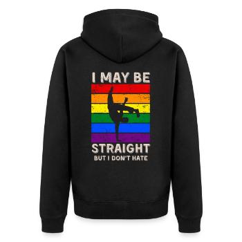 Capoeira Droits LGBT - Veste à capuche bio Premium Unisexe - noir - Dos - Nico (187cm)