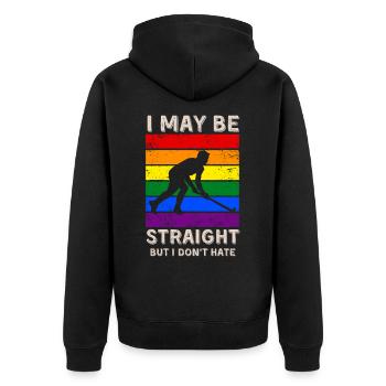 Hockey Droits LGBT - Veste à capuche bio Premium Unisexe - noir - Dos - Nico (187cm)