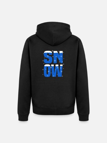 Snow Schnee - Unisex Premium Organic Zip Hoodie - black