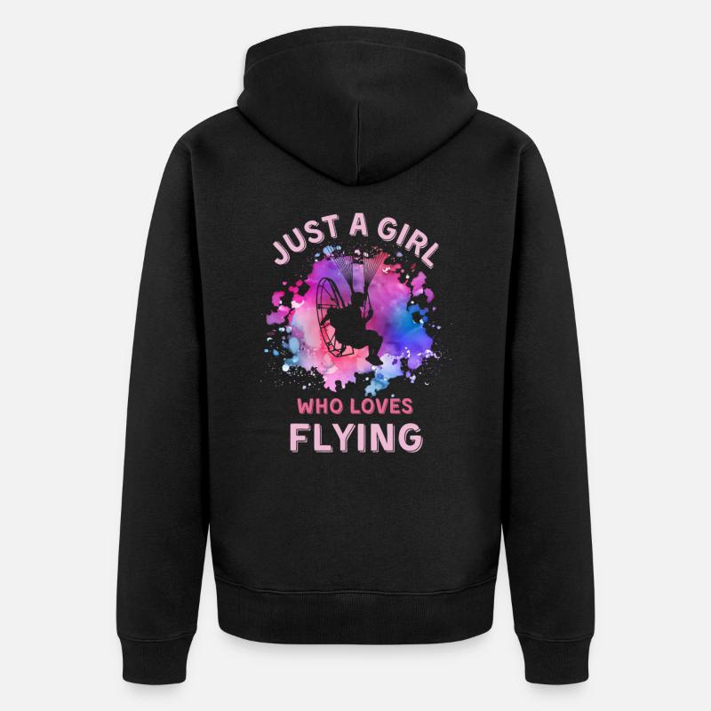 Femmes Paramotoriste Fille - Veste à capuche bio Premium Unisexe - noir