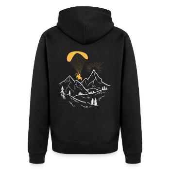 Paramoteur - Veste à capuche bio Premium Unisexe - noir - Dos - Nico (187cm)