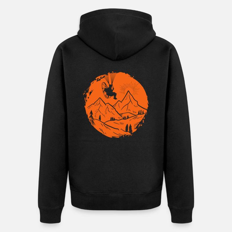 Paramoteur - Veste à capuche bio Premium Unisexe - noir