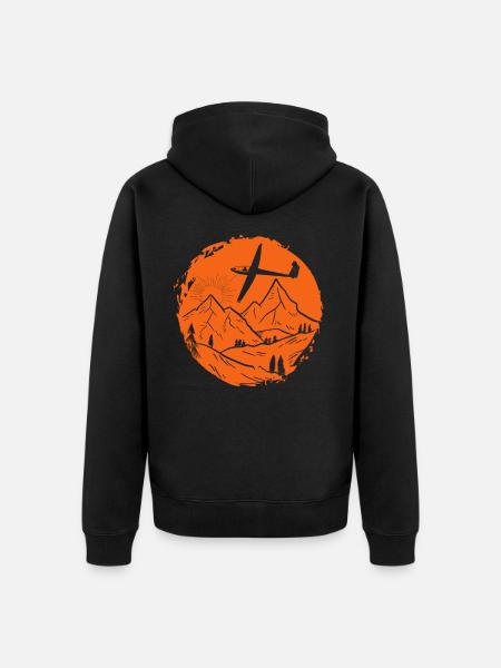 Gliding Flying Glider - Unisex Premium Organic Zip Hoodie - black