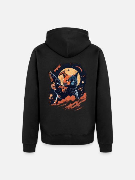 Pew Pew Pew - Unisex Premium Organic Zip Hoodie - black