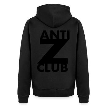 Anti z club - Veste à capuche bio Premium Unisexe - noir - Dos - Nico (187cm)