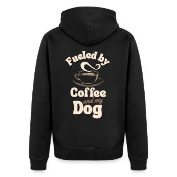 Amateur de café pour chiens - Veste à capuche bio Premium Unisexe - noir - Dos - Nico (187cm)