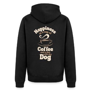 Amateur de café pour chiens - Veste à capuche bio Premium Unisexe - noir - Dos - Nico (187cm)
