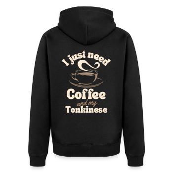 Amateur de café tonkinois - Veste à capuche bio Premium Unisexe - noir - Dos - Nico (187cm)