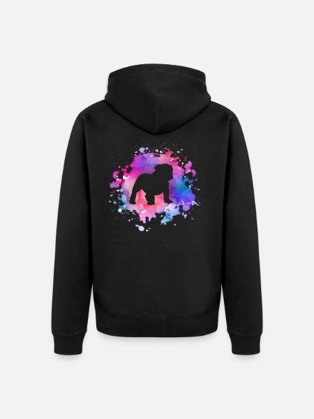 Bulldog dog lover - Unisex Premium Organic Zip Hoodie - black