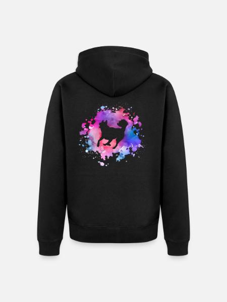Husky dog lover - Unisex Premium Organic Zip Hoodie - black
