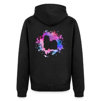 Shih-tzu Hundeliebhaber - Unisex Premium Bio Zip Hoodie - Schwarz - Hinten - Nico (187cm)