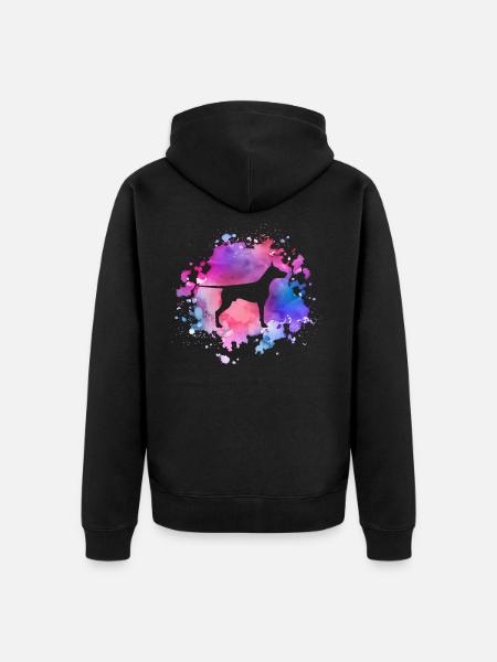 Doberman dog lover - Unisex Premium Organic Zip Hoodie - black