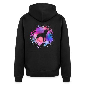 Rottweiler Hundeliebhaber - Unisex Premium Bio Zip Hoodie - Schwarz - Hinten - Nico (187cm)