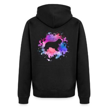 Cocker-spaniel dog lover - Unisex Premium Organic Zip Hoodie - black - Back - Nico (187cm)