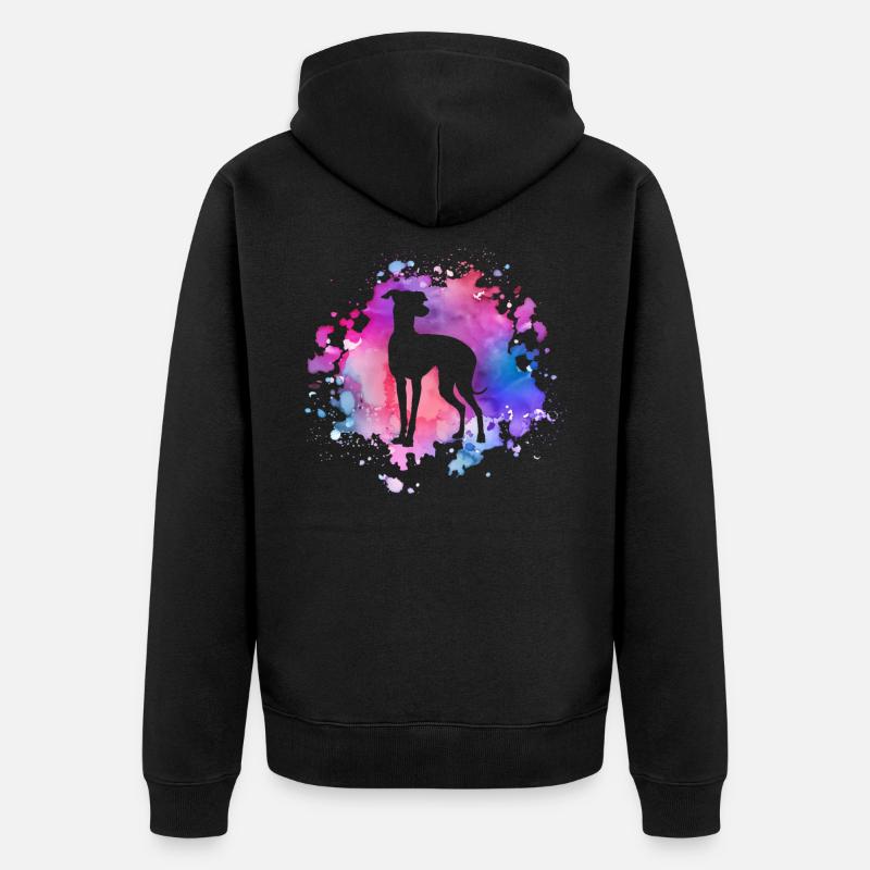 Amoureux des chiens de lévrier - Veste à capuche bio Premium Unisexe - noir