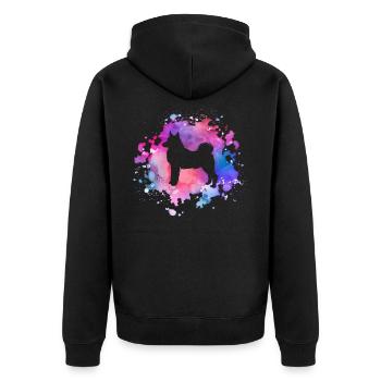 Norwegisch-buhund Hundeliebhaber - Unisex Premium Bio Zip Hoodie - Schwarz - Hinten - Nico (187cm)