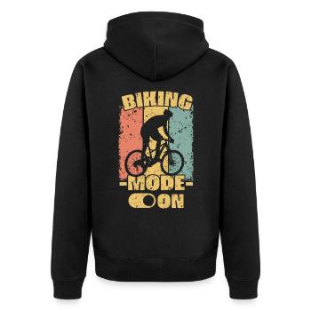 Vélo rétro - Veste à capuche bio Premium Unisexe - noir - Dos - Nico (187cm)
