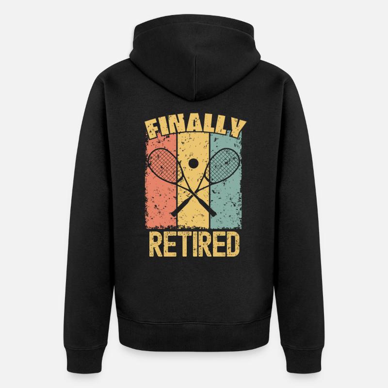 Retraite de squash rétro - Veste à capuche bio Premium Unisexe - noir