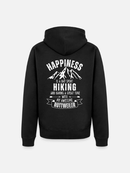 Hiking and Rottweiler lover - Unisex Premium Organic Zip Hoodie - black