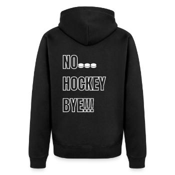 Chemise de joueur de hockey. - Veste à capuche bio Premium Unisexe - noir - Dos - Nico (187cm)