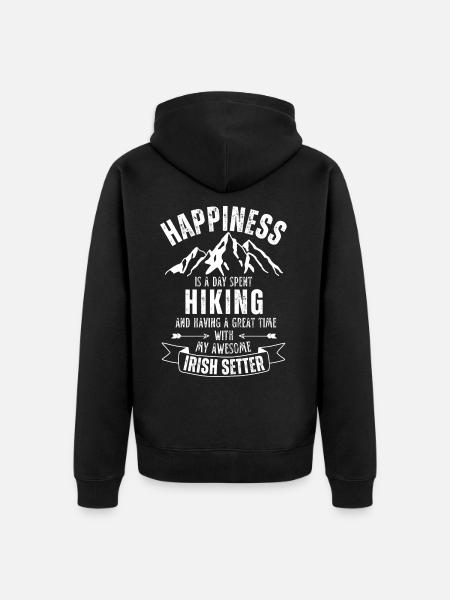 Wandern Irish Setter - Unisex Premium Bio Zip Hoodie - Schwarz