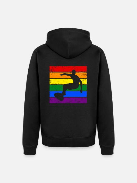 Surfing LGBTQ - Unisex Premium Organic Zip Hoodie - black