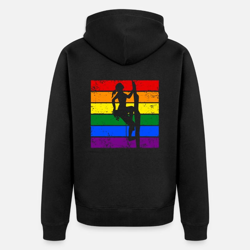 Escalade LGBTQ - Veste à capuche bio Premium Unisexe - noir