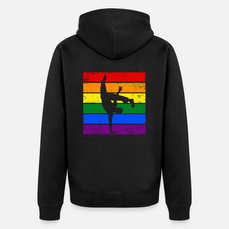Capoeira LGBTQ - Veste à capuche bio Premium Unisexe - noir