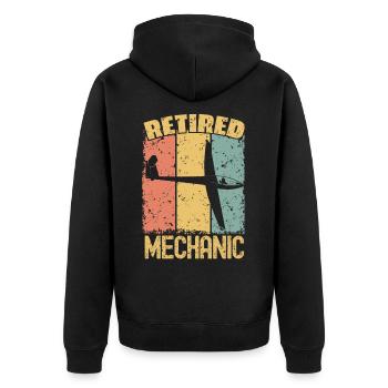 Mécanicien de vol à voile à la retraite - Veste à capuche bio Premium Unisexe - noir - Dos - Nico (187cm)