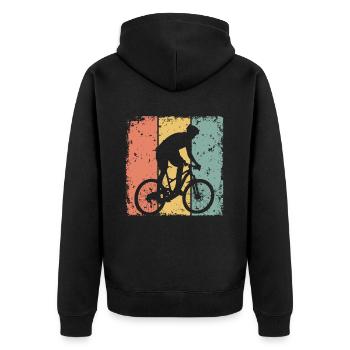 Vélo rétro - Veste à capuche bio Premium Unisexe - noir - Dos - Nico (187cm)