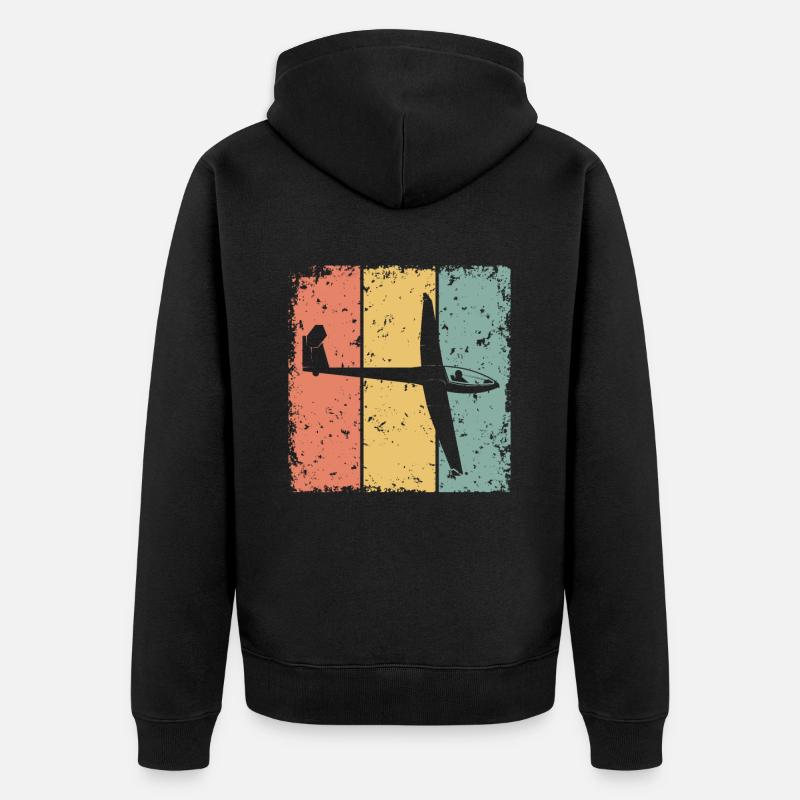 Rétro de glisse - Veste à capuche bio Premium Unisexe - noir