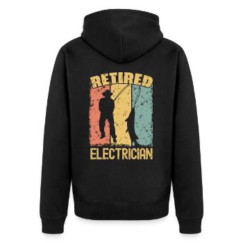 Électricien de pêche à la retraite - Veste à capuche bio Premium Unisexe - noir - Dos - Nico (187cm)