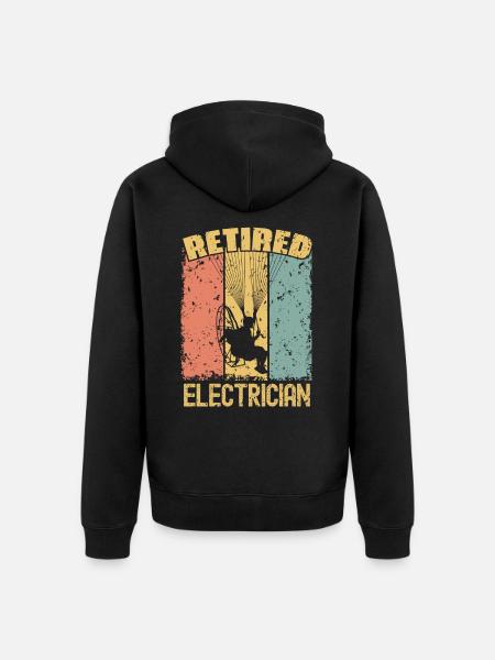 Paramotor retired electrician - Unisex Premium Organic Zip Hoodie - black