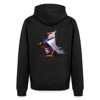 Vooola - Veste à capuche bio Premium Unisexe - noir - Dos - Nico (187cm)