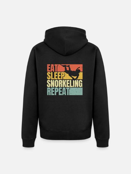 Eat sleep Snorkeling repeat - Unisex Premium Organic Zip Hoodie - black