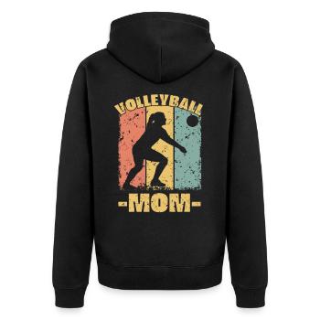 Maman volleyball - Veste à capuche bio Premium Unisexe - noir - Dos - Nico (187cm)