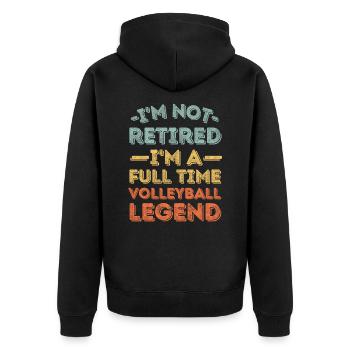Retraité et légende du volleyball - Veste à capuche bio Premium Unisexe - noir - Dos - Nico (187cm)
