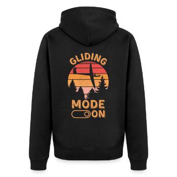 Mode de glisse activé - Veste à capuche bio Premium Unisexe - noir - Dos - Nico (187cm)