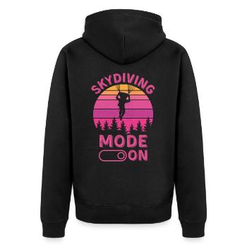 Mode parachutisme activé - Veste à capuche bio Premium Unisexe - noir - Dos - Nico (187cm)