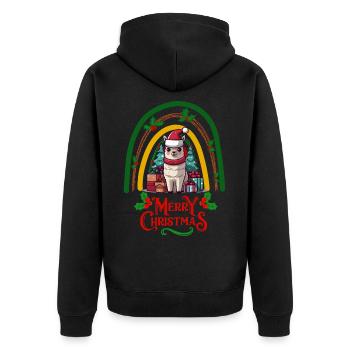 Lama Noël - Veste à capuche bio Premium Unisexe - noir - Dos - Nico (187cm)