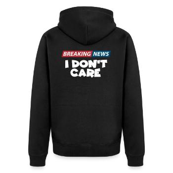 Breaking News I Not Way Citation sarcastique drôle - Veste à capuche bio Premium Unisexe - noir - Dos - Nico (187cm)