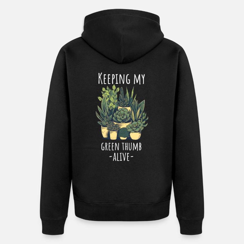 Succulentes drôle de dicton - Veste à capuche bio Premium Unisexe - noir