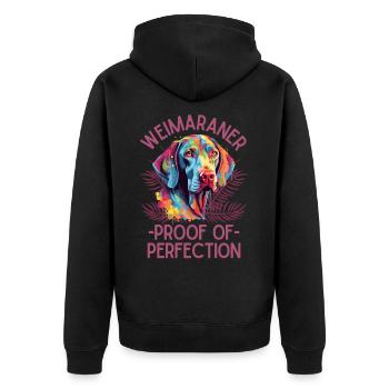 Weimaraner Amateurs d’art coloré de Weimaraner - Veste à capuche bio Premium Unisexe - noir - Dos - Nico (187cm)