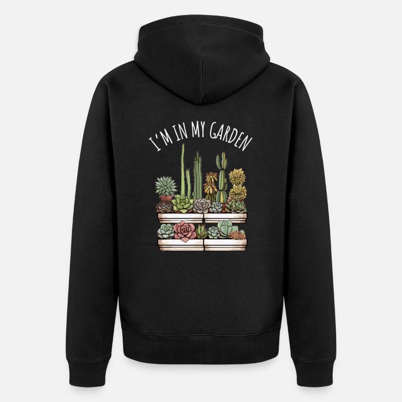 Succulentes drôle de dicton - Veste à capuche bio Premium Unisexe - noir