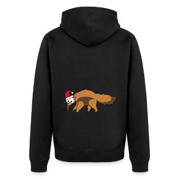 Fourmilier Comic Christmas - Veste à capuche bio Premium Unisexe - noir - Dos - Nico (187cm)