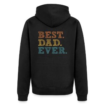 MEILLEUR PAPA DE TOUS LES TEMPS - Veste à capuche bio Premium Unisexe - noir - Dos - Nico (187cm)
