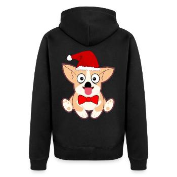 Chien de Noël - Veste à capuche bio Premium Unisexe - noir - Dos - Nico (187cm)